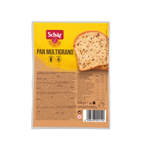 PAN MULTIGRANO hljeb obogaćen magnezijumom, gvožđem i cinkom u kriškama 250g SC