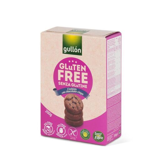 GULLON CHOCOLATE CHIPS COOKIES keks sa komadićima čokolade bez glutena 200g