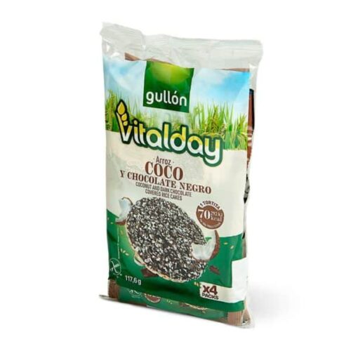 GULLON RICE CAKES galete od riže prelivene kokosom i čokoladom bez glut. 117,6g