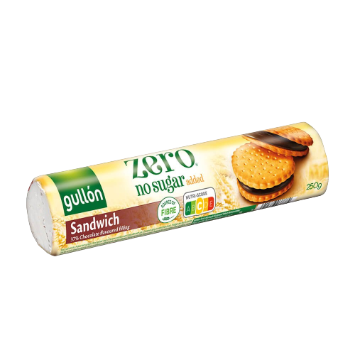 GULLON SANDWICH COOKIES keks sa čokoladnim punjenjem bez dodatog šećera 250g