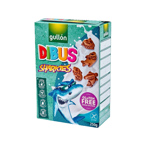 GULLON SHARKIES keks sa komadićima čokolade bez glutena 250g
