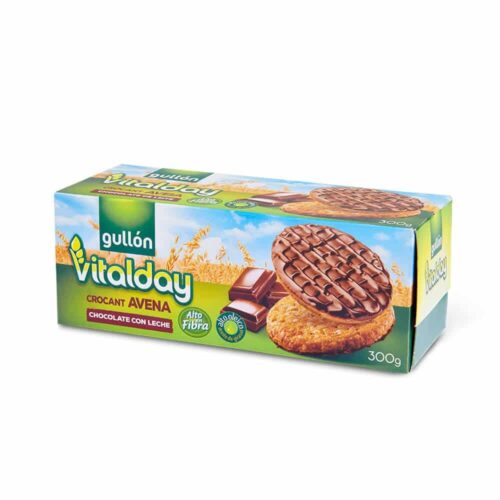 GULLON VITALDAY CROCANT AVENA ovseni keks preliven mliječnom čokoladom 300g